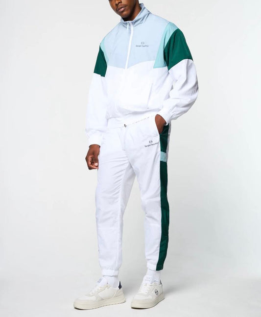 Men’s Sergio Tacchini White | Sky | Teal Windbreaker Tracksuit NWT