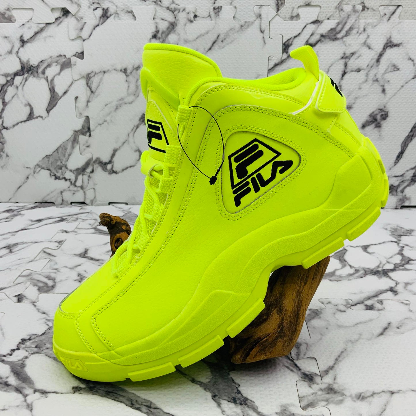 Men's FILA GRANT HILL Neon Lime Green Sneakers NWT