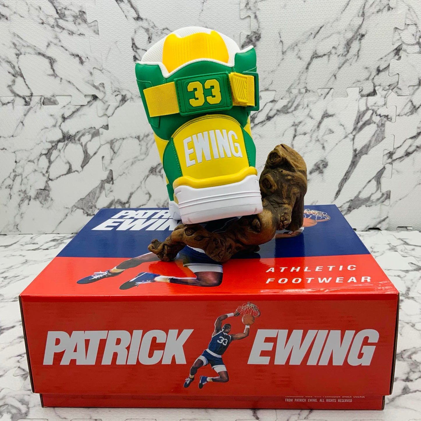 Men’s PATRICK EWING 33 HI Green | White | Lemon Sneakers NWT