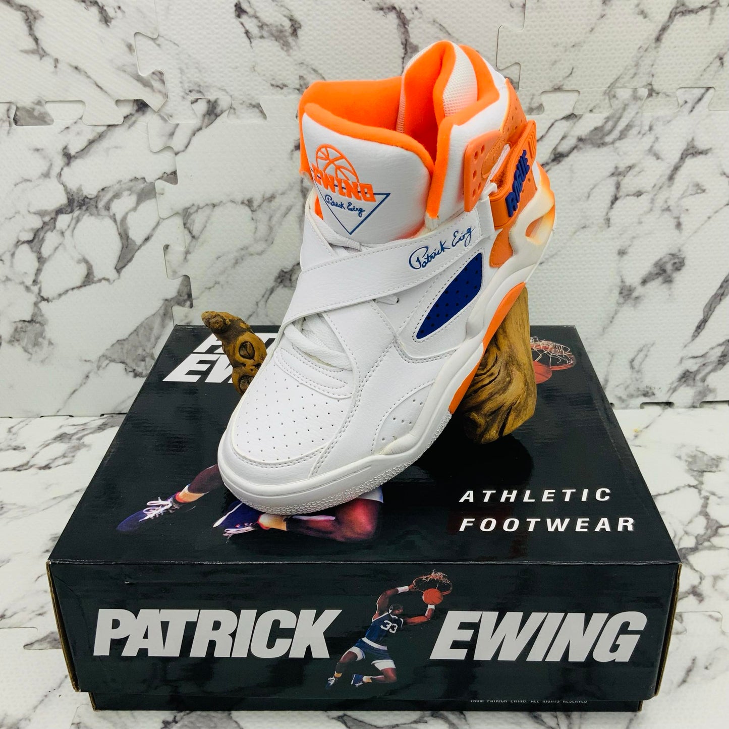 Men’s PATRICK EWING ROGUE White | Blue | Orange Sneakers NWT