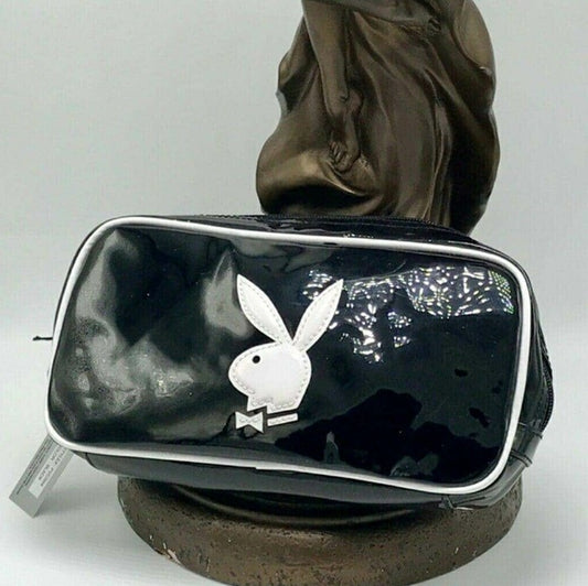 Women’s Playboy Black Patent Fashion Make Up Bag NWT