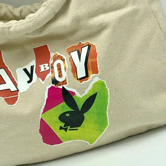 Women’s Playboy Natural | White Canvas Handbag NWT