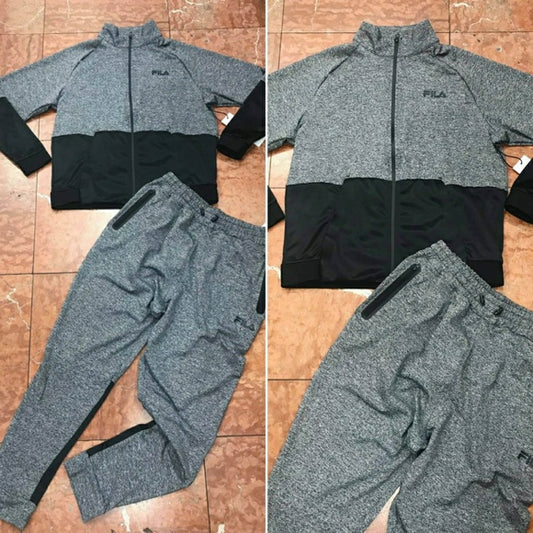 Men's Fila Grey | Black Tracksuit Large NWT