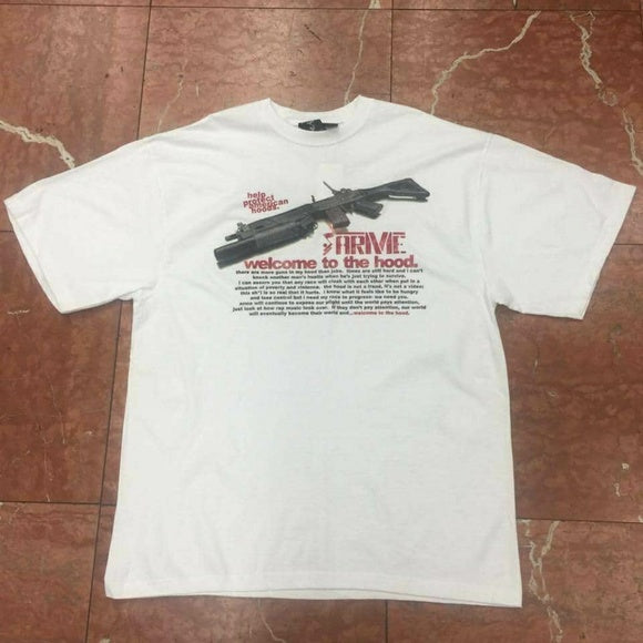 Men's Arme AR Launcher White S/S Tee Shirt NWT