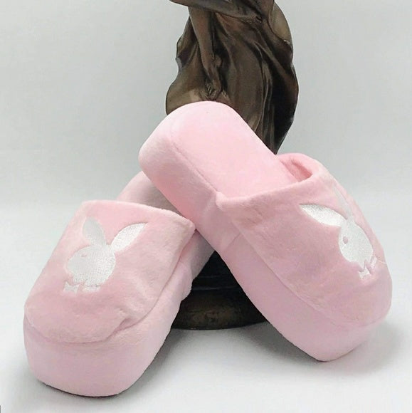 Women’s Playboy Pink | White Slippers NWT