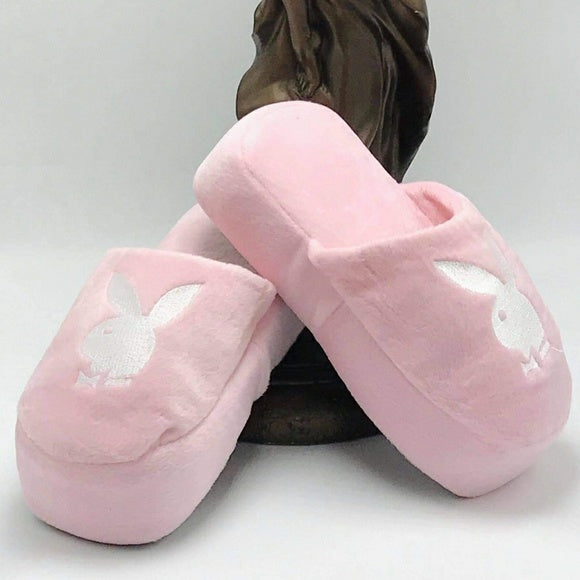 Women’s Playboy Pink | White Slippers NWT