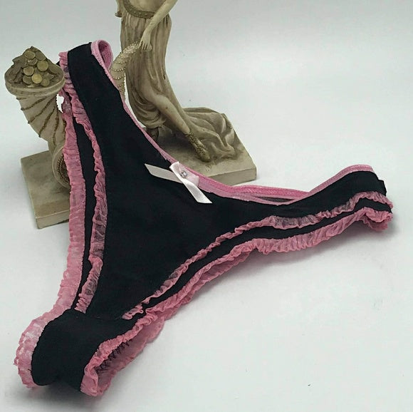 Women's Playboy Black | Pink Suede Set NWT