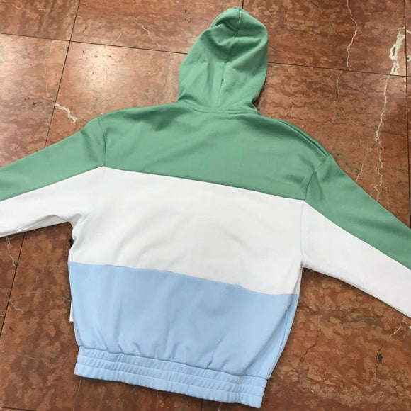 Men's Fila Green | White | Sky Blue Full Zip Track Hoodie NWT