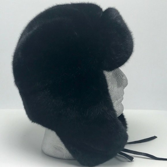 Men's Kangol Black Faux Fur Trapper Hat NWT