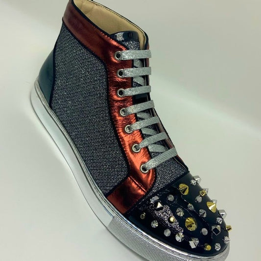 Men's J75 By Jump Black | Red Mid Top Spike Toe NWT