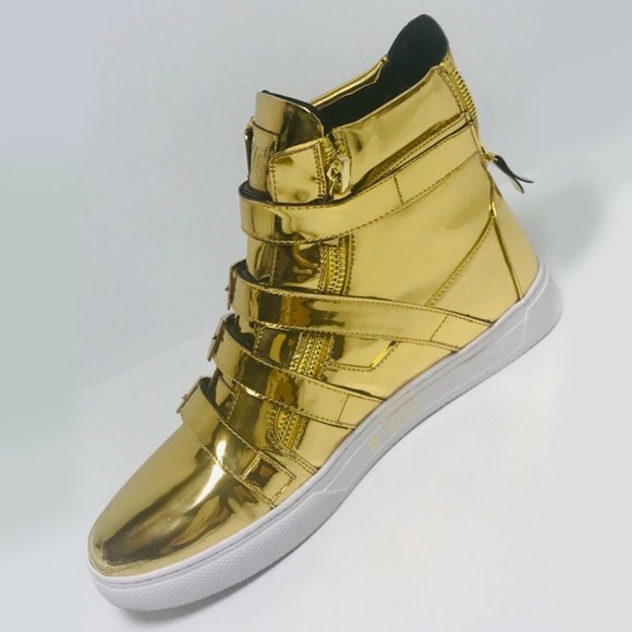 Men's J75 By Jump Zealot Gold High Top Sneakers NWT