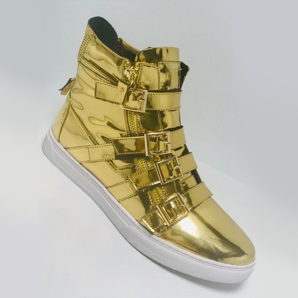 Men's J75 By Jump Zealot Gold High Top Sneakers NWT