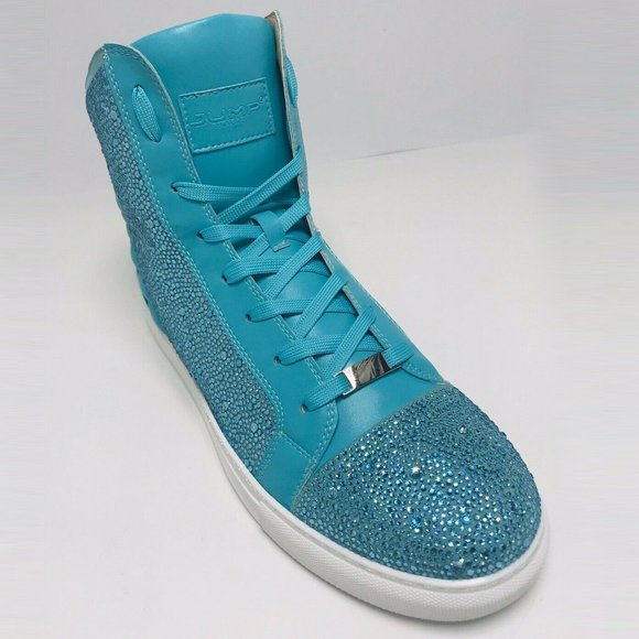 Men's J75 By Jump Turquoise Jeweled Sparta Hi Fashion Sneakers NWT