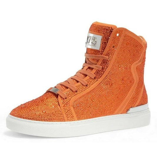 Men's J75 By Jump Sestos Orange High Top Fashion Sneakers NWT