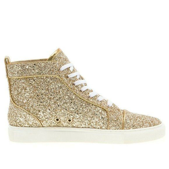 Men's J75 By Jump Reuben Gold Glitter High Top NWT