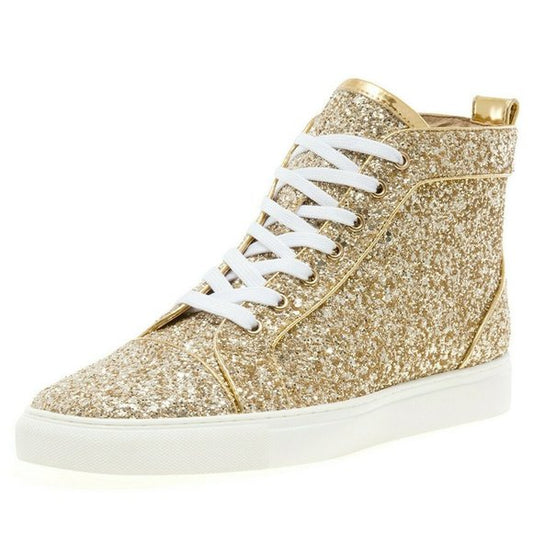 Men's J75 By Jump Reuben Gold Glitter High Top NWT