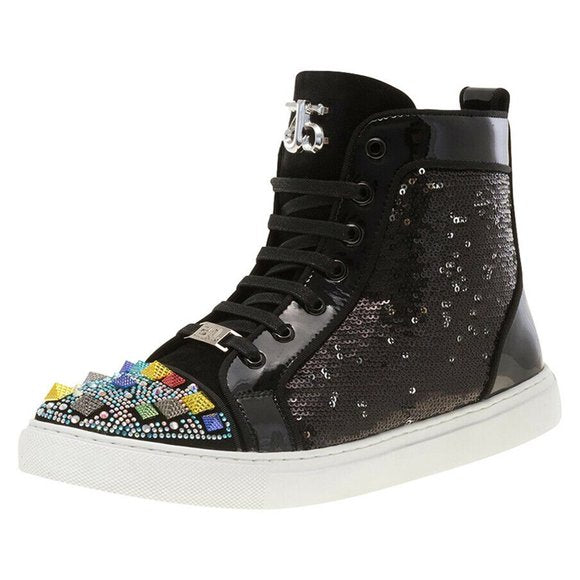 Men's J75 By Jump Cromwell Black Sequins High Top Sneaker NWT