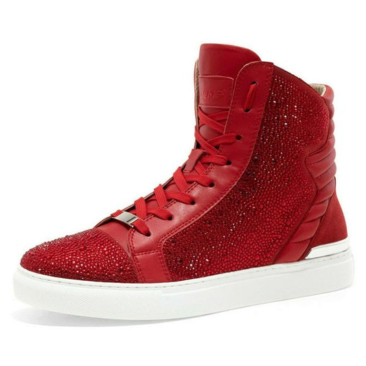 Men's J75 By Jump Red Jeweled Sparta Hi Fashion Sneakers NWT