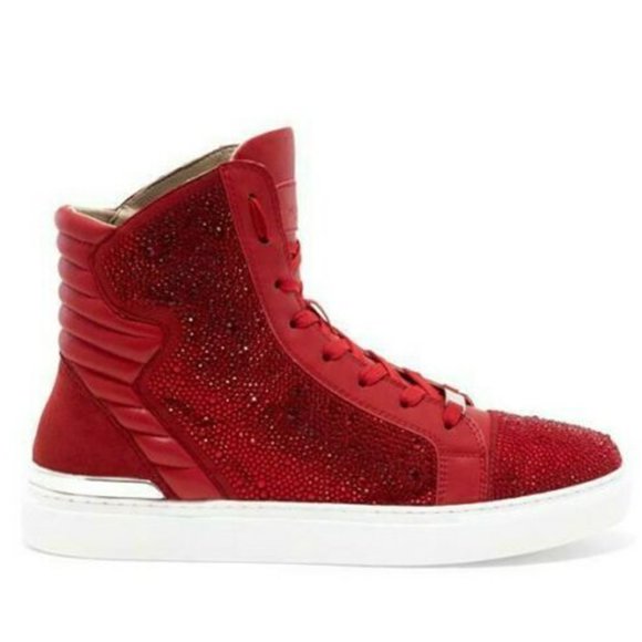 Men's J75 By Jump Red Jeweled Sparta Hi Fashion Sneakers NWT