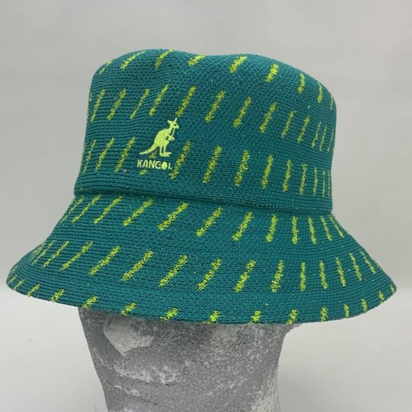 Men's Kangol Rain Drop Teal | Lime Green Casual Bucket Hats NWT