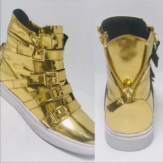 Men's J75 By Jump Zealot Gold High Top Sneakers NWT