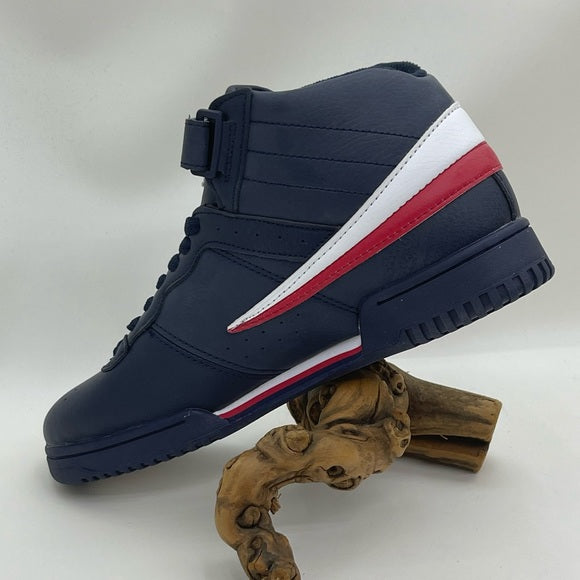 Men's Fila F-13V Lea/Syn Navy | White | Red High Top Sneakers NWT