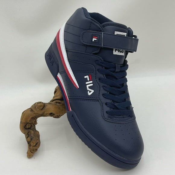 Men's Fila F-13V Lea/Syn Navy | White | Red High Top Sneakers NWT