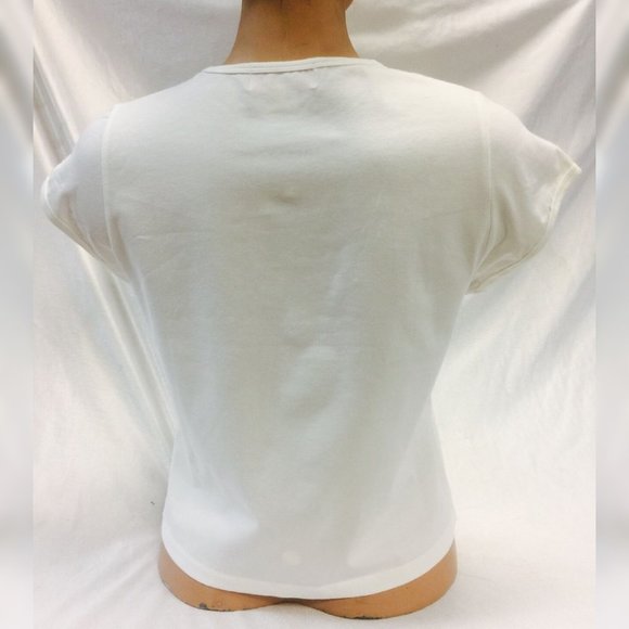 Women's Pelle Pelle White | Orange Tee Shirt NWT