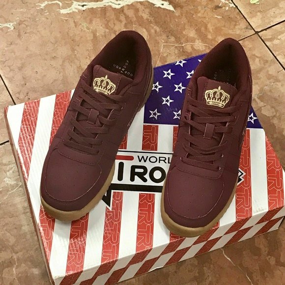 Men's Troop Crown Ripple Deep Burgundy | Wheat Low-Top Sneakers NWT