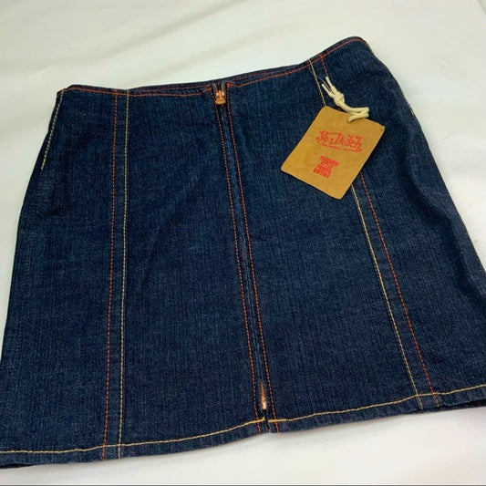 Women’s Von Ducth Raw Blue Denim Mini Skirt