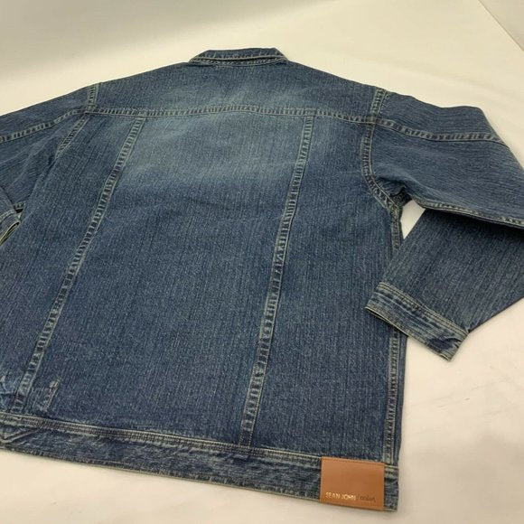 Men's Sean John Mid Blue Denim Jacket NWT