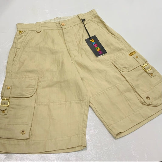 Men's Parish Light Khaki Casual Cargo Shorts NWT