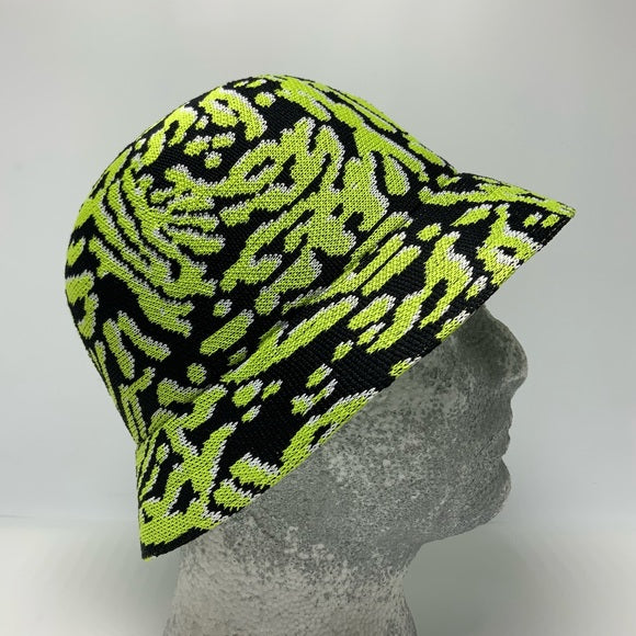 Men's Kangol Carnival Black | Lime Green | White Casual Bucket Hats NWT