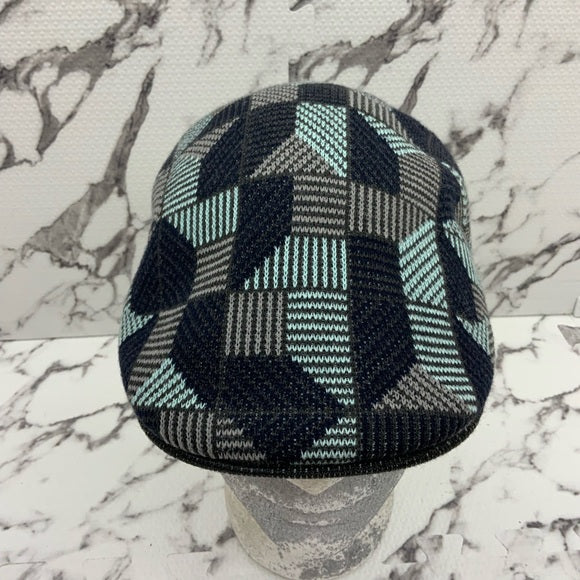 Men's Kangol Black | Aqua | Grey Tiled 507 Hat NWT