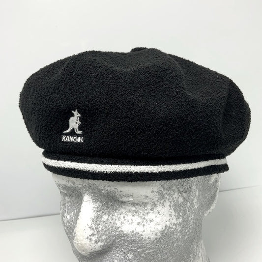 Men's Kangol Black | White 2 Tone Bermuda Jax Beret Hats NWT