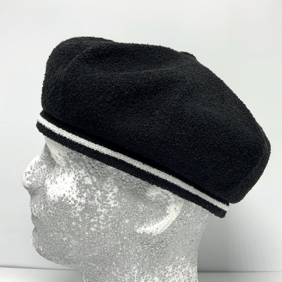 Men's Kangol Black | White 2 Tone Bermuda Jax Beret Hats NWT