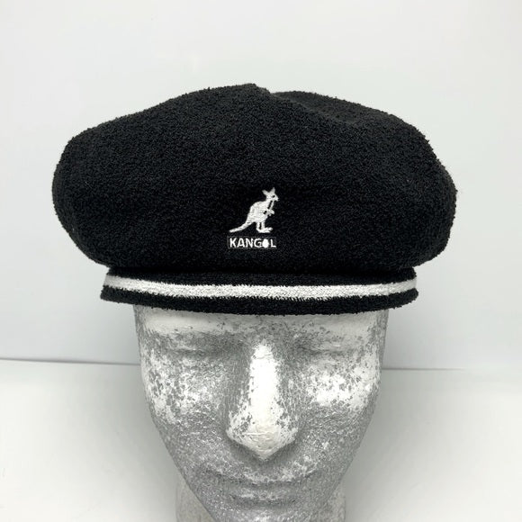 Men's Kangol Black | White 2 Tone Bermuda Jax Beret Hats NWT