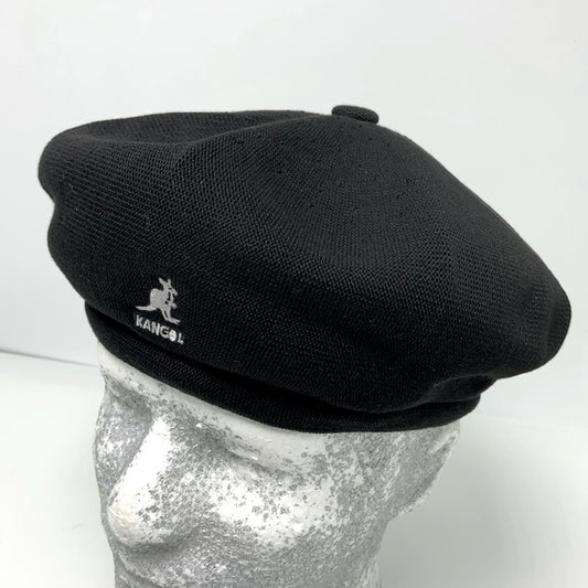 Men's Kangol Bamboo Jax Beret Black | White Casual Hats NWT