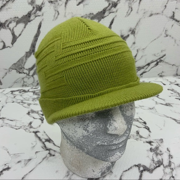 Men's Kangol Lime Green Random Rib Pulled On with Peak Beanie NWT