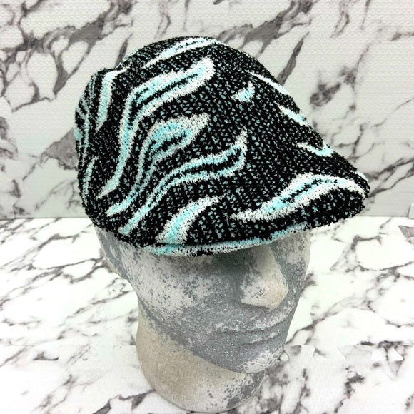 Men's Kangol Wave Camo 507 Black | Lt Aqua | White Casual Hat NWT