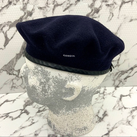 Men's Kangol Wool Monty Navy Beret Hat NWT