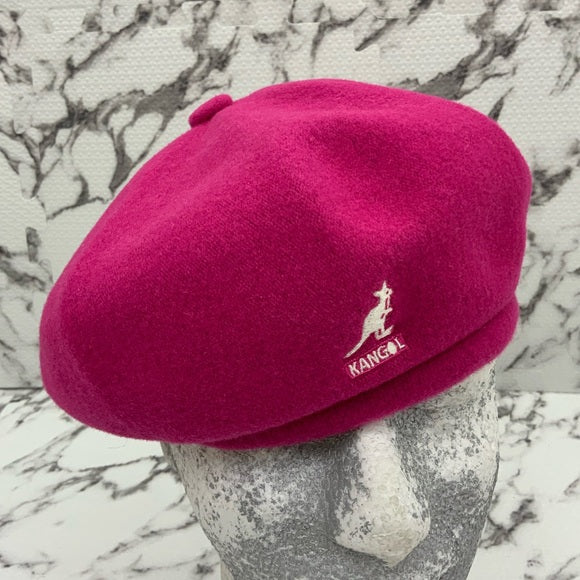 Men's Kangol Wool Jax Beret Hot Pink Hat NWT