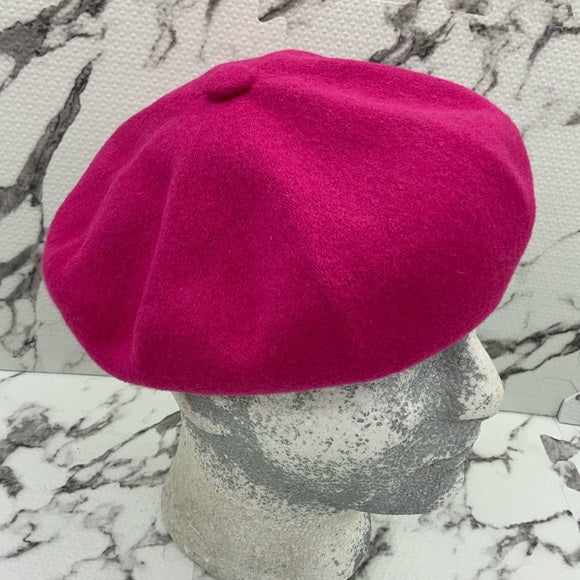 Men's Kangol Wool Jax Beret Hot Pink Hat NWT