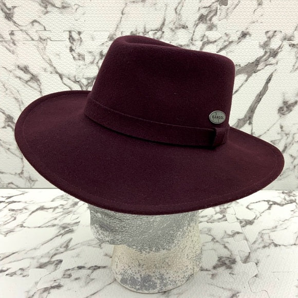 Men's Kangol Burgundy Lite felt Barclay Trilby Hat NWT