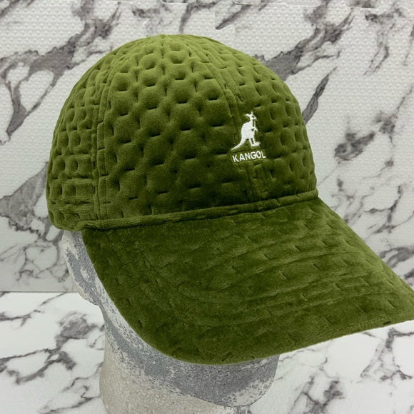 Men's Kangol Dash Quilted Long Bill BB Green Baseball Casual Caps NWT