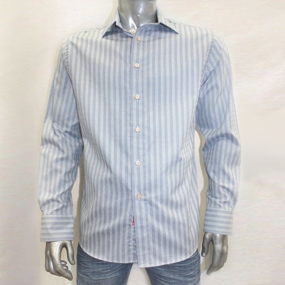 Men's Rufus Lt.Blue | White Button Down Long Sleeve Shirt NWT