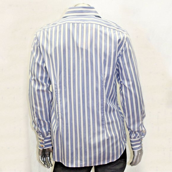 Men's Rufus Lt.Blue | White Striped Long Sleeve Button Down Shirt NWT