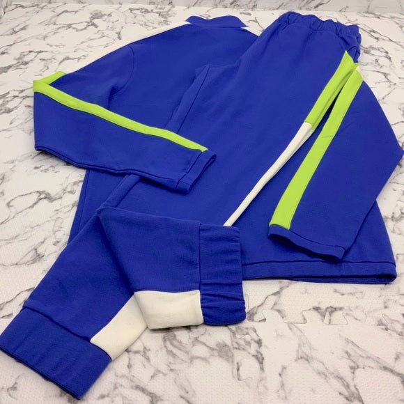 Men's FILA Royal | Lime Green | White Sweatsuit NWT