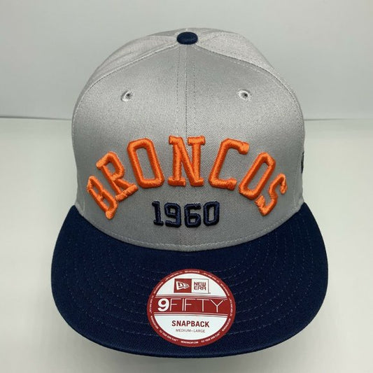 Men's New Era Cap NFL Denver Broncos 1960 Grey | Navy 9FIFTY Snapback Hat