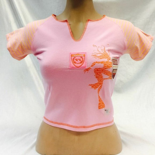 Women's Azzure Pink | Orange Short Sleeve Tee Shirt NWT